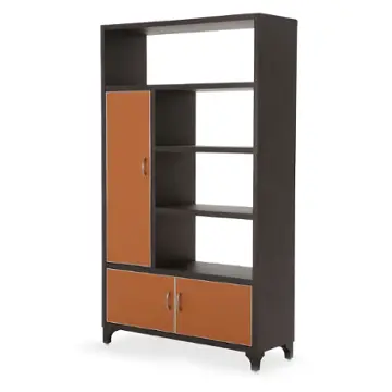 9029098l-812 Aico Furniture Cosmopolitan 21-orange Home Entertainment Furniture Bookcase