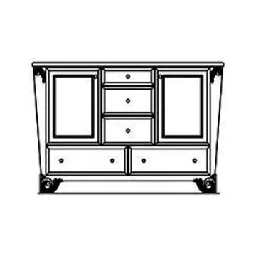 9028007-112 Aico Furniture Sunset Terrace Dining Room Furniture Sideboard