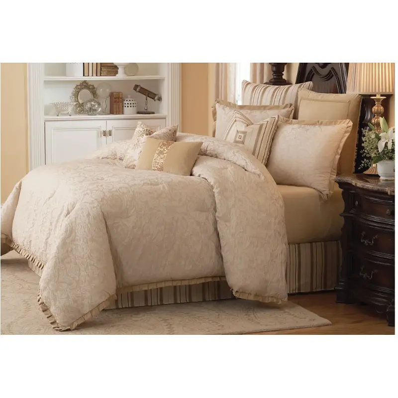 Bcs-qs09-carlton-ivy Aico Furniture Carlton Bedding Comforter