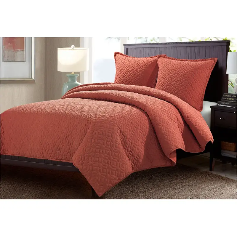 Bcsqd03farvwpap Aico Furniture 3pc Queen Duvet Set"paprika