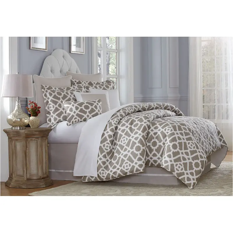 Bcs-qs09-harpr-nat Aico Furniture Harper Bedding Comforter