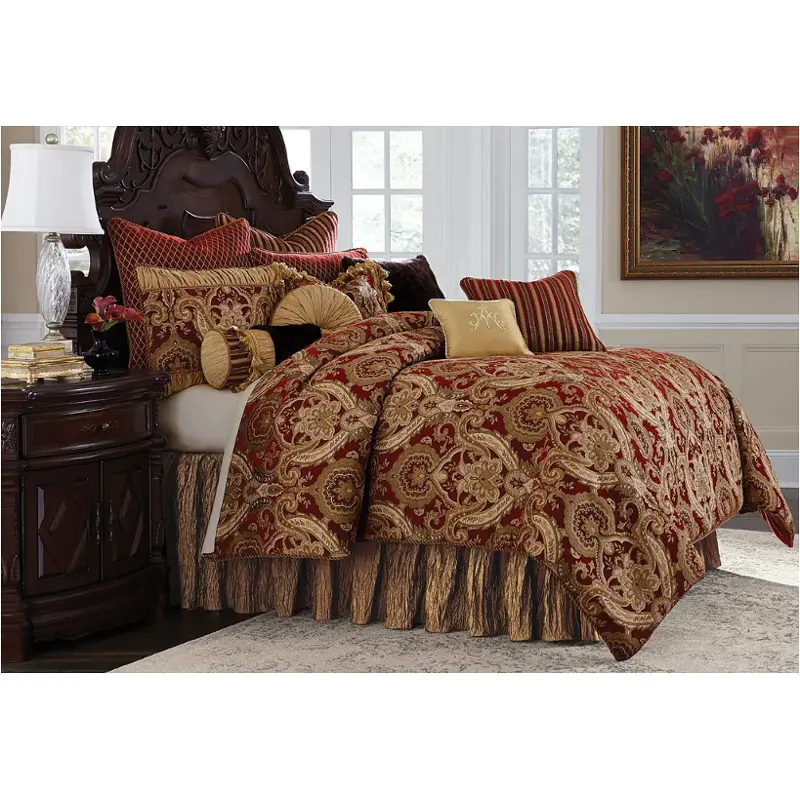 Bcs-ks13-lyfye-red Aico Furniture Lafayette Bedding Comforter