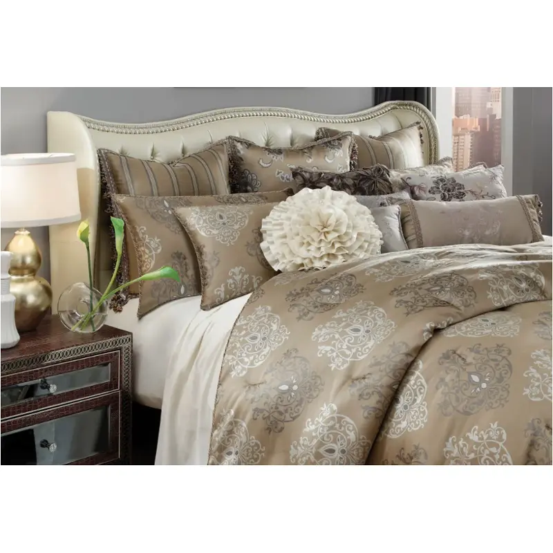 Bcs-qs12-solitr-pew Aico Furniture Solitaire Bedding Comforter