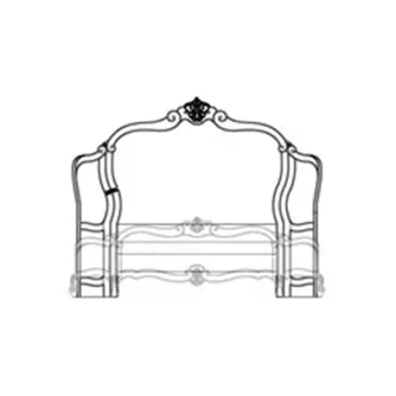 54012n-04 Aico Furniture Bedroom Furniture Bed