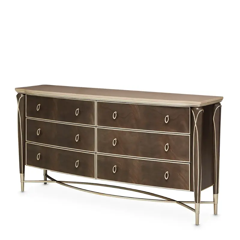 9008050-410 Aico Furniture Villa Cherie - Hazelnut Bedroom Furniture Dresser