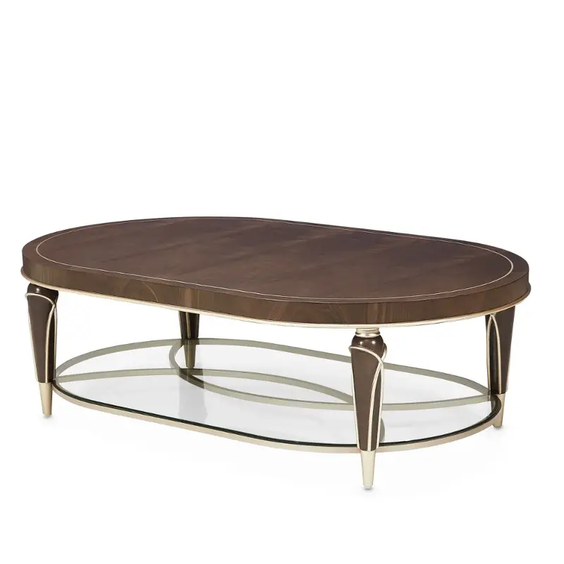 9008201-410 Aico Furniture Villa Cherie - Hazelnut Living Room Furniture Cocktail Table