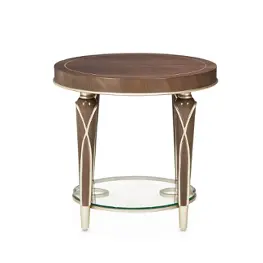 9008202-410 Aico Furniture Villa Cherie - Hazelnut Living Room Furniture End Table