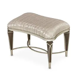 9008875-bisqu-410 Aico Furniture Villa Cherie - Hazelnut Living Room Furniture Ottoman