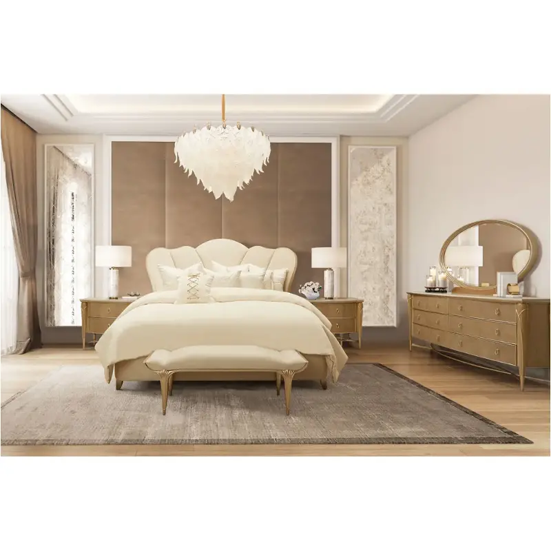 9008014-134 Aico Furniture Villa Cherie - Caramel Bedroom Furniture Bed