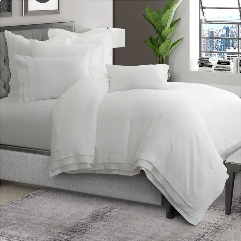 Bcs-kd07-adisn-wht Aico Furniture Addison Bedding Comforter