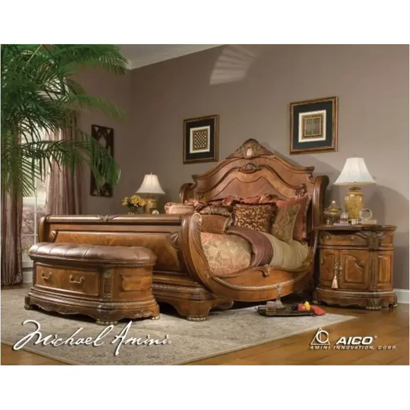 Michael amini cortina sleigh bed discount