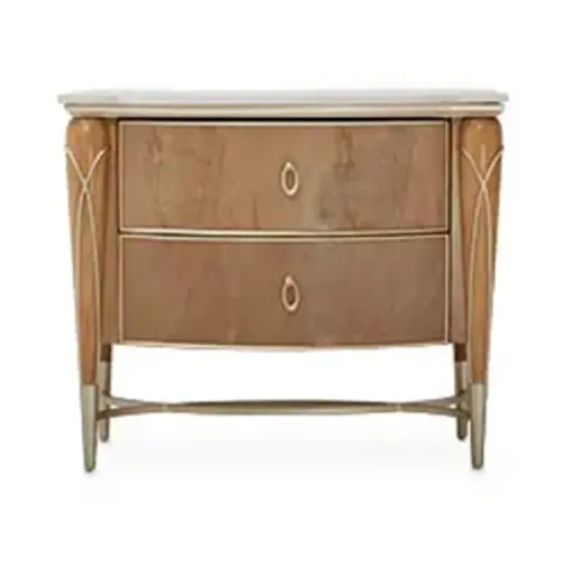 9008040-134 Aico Furniture Villa Cherie - Caramel Bedroom Furniture Nightstand