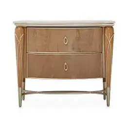 9008040-134 Aico Furniture Villa Cherie - Caramel Bedroom Furniture Nightstand
