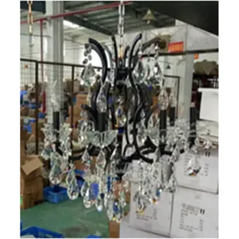Lt-ch954-6blk Aico Furniture Lighting Accent Furniture Chandelier