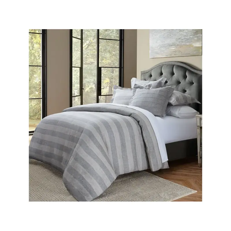 Bcs-qd05-albny-gry Aico Furniture Albany Bedding Comforter