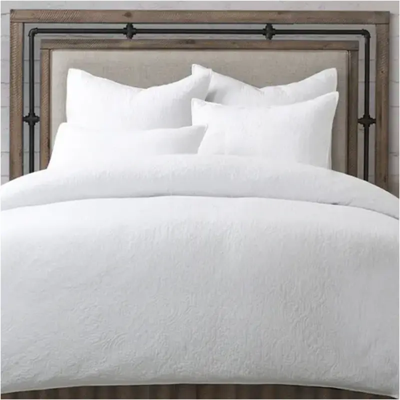 Bcs-qd05-bybryw-wht Aico Furniture Bayberry White Bedding Comforter