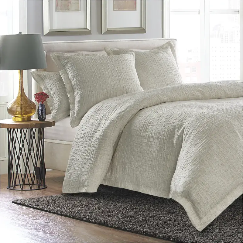 Bcs-qd05-hiltn-nat Aico Furniture Hillton Natural Bedding Comforter