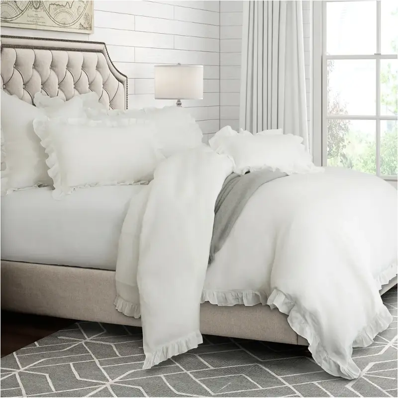 Bcs-qd06-chryh-wht Aico Furniture Cherry Hill Bedding Comforter