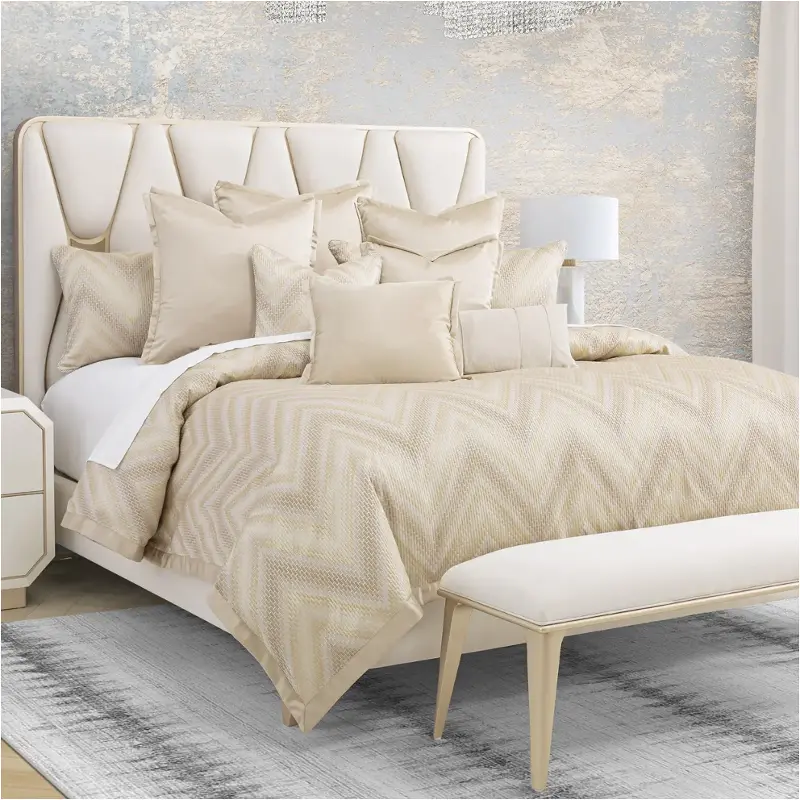 Bcs-qd09-infnty-gld Aico Furniture Accent Furniture Comforter