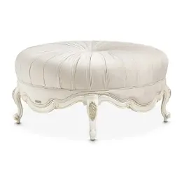54879-ivory-113 Aico Furniture Lavelle - Classic Pearl Living Room Furniture Ottoman