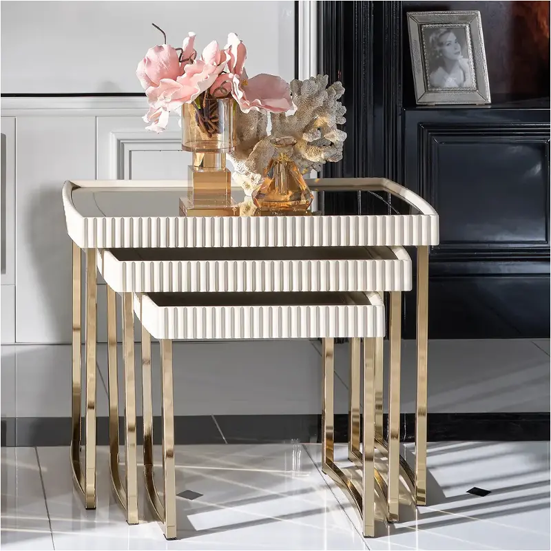 Lfr-lsbn224-140 Aico Furniture Lisbon Living Room Furniture Nesting Table