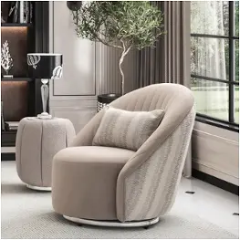 Lfr-luca839-ngt-808 Aico Furniture Lucca Living Room Furniture Accent Chair