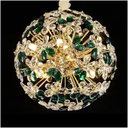 Lt-ch1018-8grn Aico Furniture Emerald Bouquet Accent Furniture Lighting