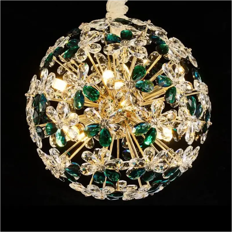 Lt-ch1019-10grn Aico Furniture Emerald Bouquet Accent Furniture Lighting