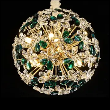 Lt-ch1019-10grn Aico Furniture Emerald Bouquet Accent Furniture Lighting