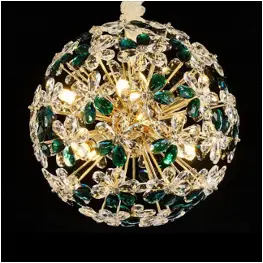Lt-ch1019-10grn Aico Furniture Emerald Bouquet Accent Furniture Lighting