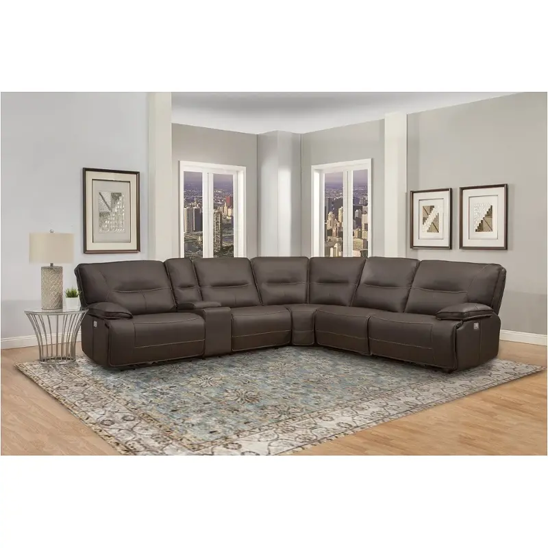Mspa811lph-cho Parker House Furniture Spartacus - Chocolate Living Room Furniture Sectional
