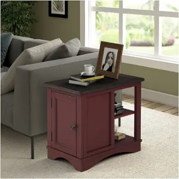 Ame06-cran Parker House Furniture Americana Modern - Cranberry Accent Furniture Accent Table