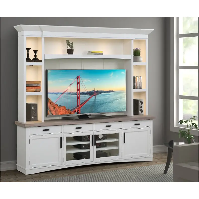 Ame92hp-cot Parker House Furniture Americana Modern - Cotton Home Entertainment Furniture Entertainment Center