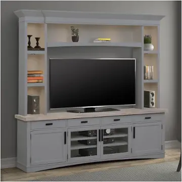 Ame92hp-dov Parker House Furniture Americana Modern - Dove Home Entertainment Furniture Entertainment Center