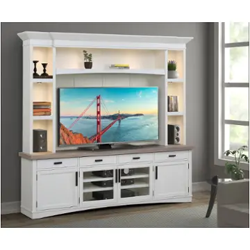 Ame92hb-cot Parker House Furniture Americana Modern - Cotton Home Entertainment Furniture Entertainment Center