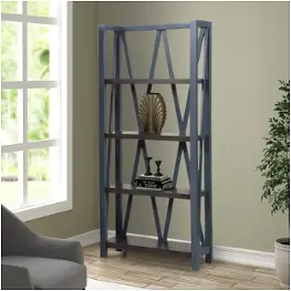 Ame330-den Parker House Furniture Americana Modern - Denim Home Office Furniture Bookcase