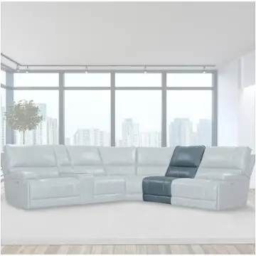 Mwhi840-p50-vaz Parker House Furniture Whitman - Verona Azure Living Room Furniture Sectional