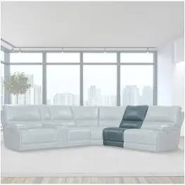 Mwhi840-p50-vaz Parker House Furniture Whitman - Verona Azure Living Room Furniture Sectional