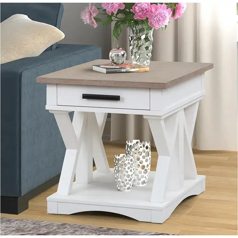 Ame02-cot Parker House Furniture Americana Modern - Cotton Living Room Furniture End Table