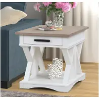 Ame02-cot Parker House Furniture Americana Modern - Cotton Living Room Furniture End Table
