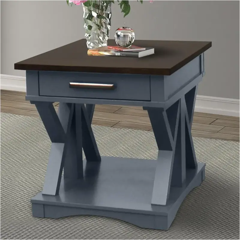 Ame02-den Parker House Furniture Americana Modern - Denim Living Room Furniture End Table