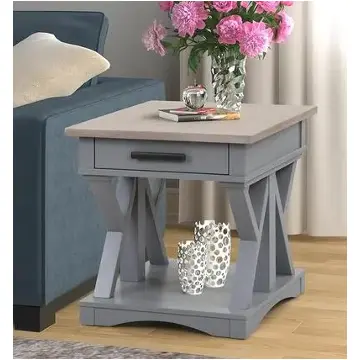 Ame02-dov Parker House Furniture Americana Modern - Dove Living Room Furniture End Table