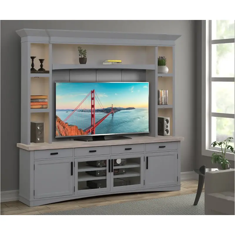 Ame92bp-dov Parker House Furniture Americana Modern - Dove Living Room Furniture Entertainment Center