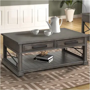 Sun01-sgr Parker House Furniture Sundance - Smokey Grey Living Room Furniture Cocktail Table