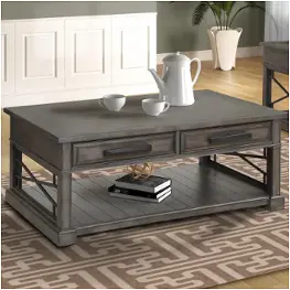 Sun01-sgr Parker House Furniture Sundance - Smokey Grey Living Room Furniture Cocktail Table