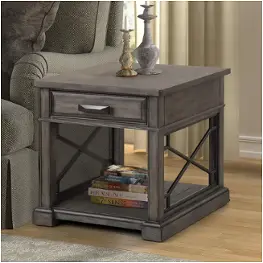 Sun02-sgr Parker House Furniture Sundance - Smokey Grey Living Room Furniture End Table