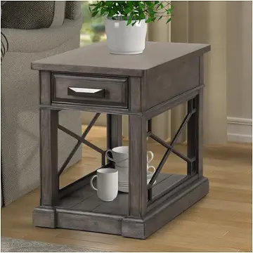Sun06-sgr Parker House Furniture Sundance - Smokey Grey Living Room Furniture End Table