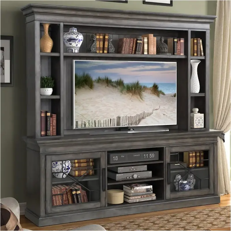Sun92hb-sgr Parker House Furniture Sundance - Smokey Grey Living Room Furniture Entertainment Center