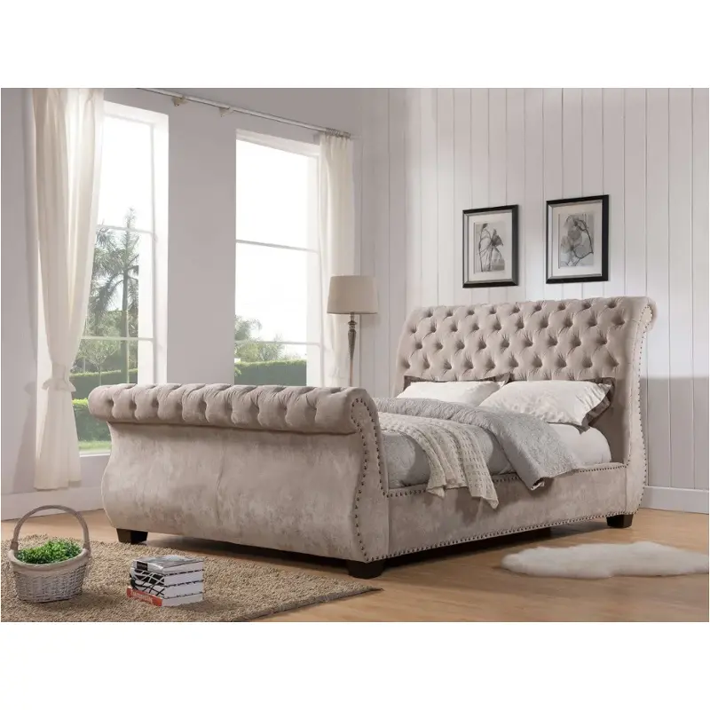 Bcla8000hb-kha Parker House Furniture Claire - Khaki Bedroom Furniture Bed