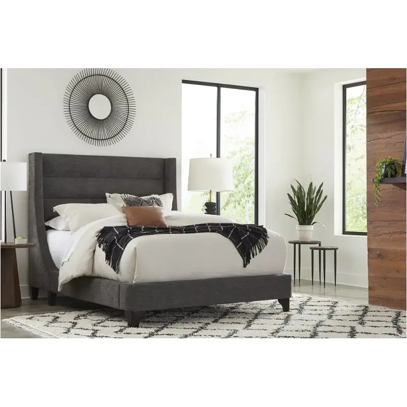 Bjcb9000hb-ldg Parker House Furniture Jacob - Luxe Dark Grey Bedroom Furniture Bed